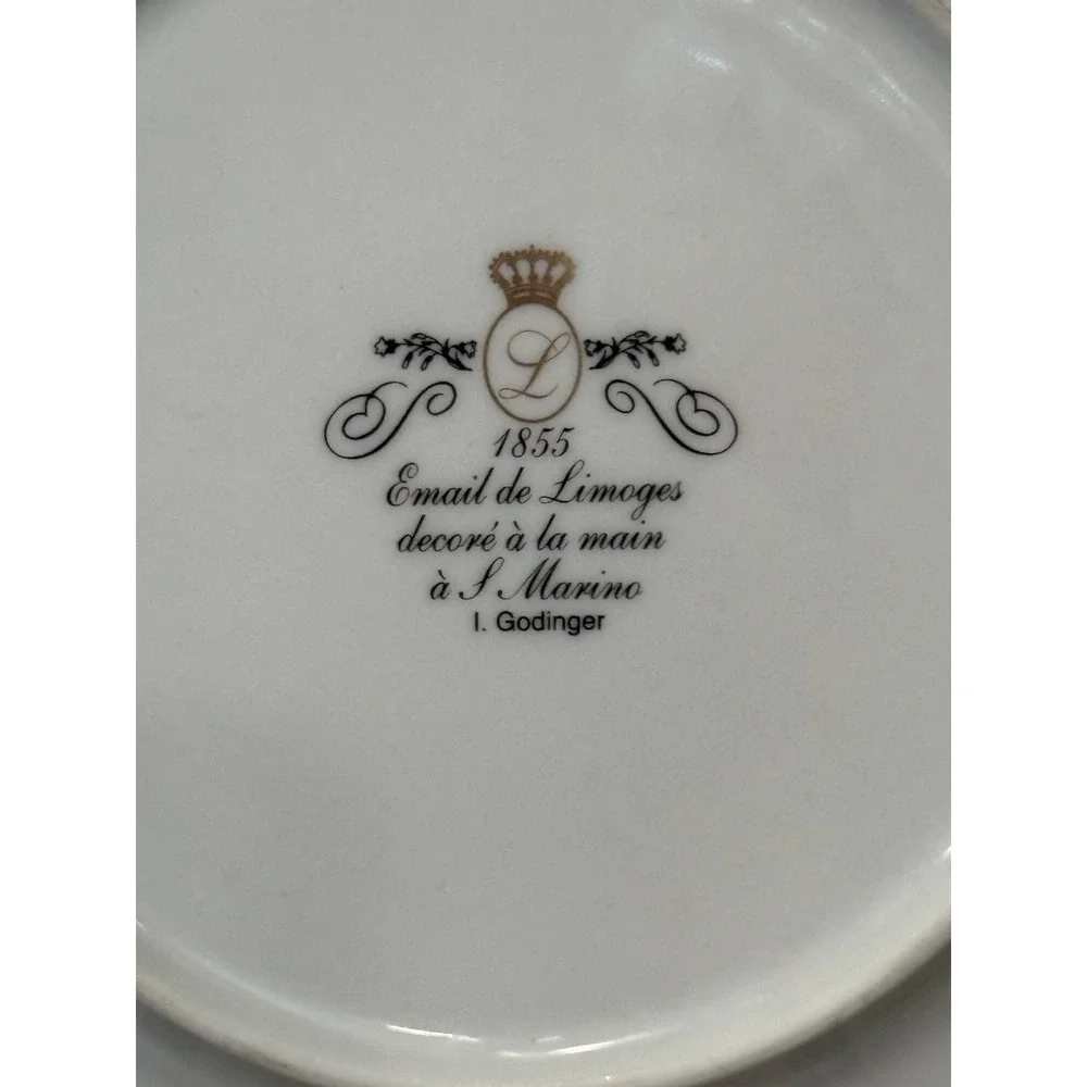 1855 Limoges Godinger Rooster‎ Salad Plates Set of 2 Different Rooster Farmhouse